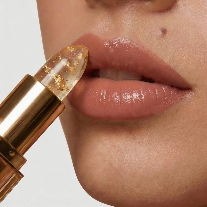 Custom shade revealed on lips