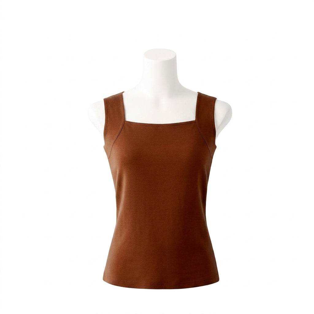 Coffee - Built-In Bra Comfort Shaper Tank