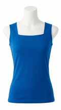 Blue - Built-In Bra Comfort Shaper Tank
