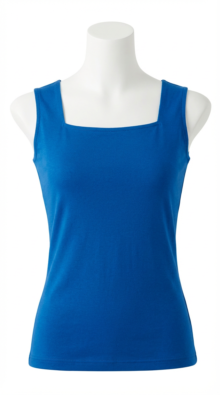 Blue - Built-In Bra Comfort Shaper Tank
