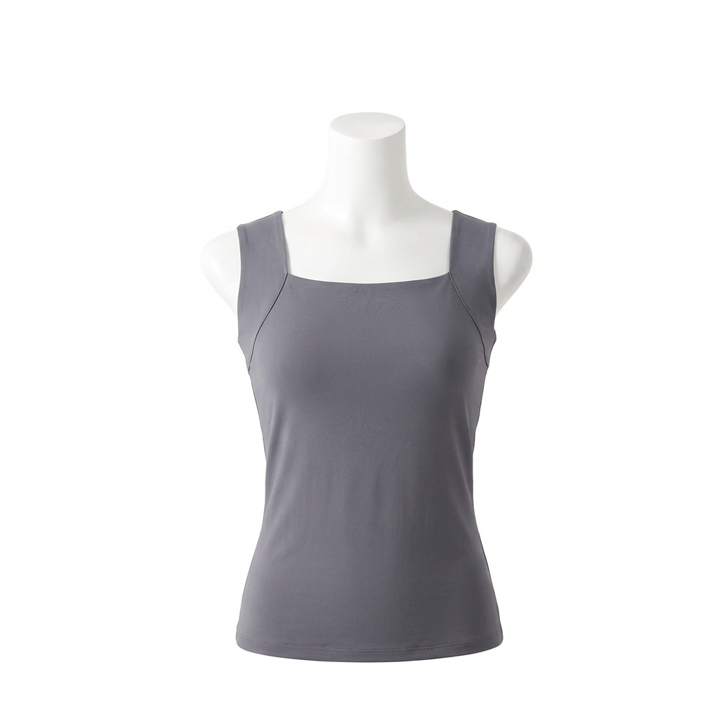 Grey - Built-In Bra Comfort Shaper Tank
